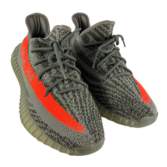 ADIDAS Yeezy Boost SPLY 350 V2 Grey Orange Cloth Sneakers 10.5 US Authenticated - Picture 5 of 10